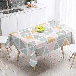 Table Cloth Nordic Simple White Tablecloth Waterproof Rectangular Coffee Table Outdoor Picnic Decorative Tablecloth Kitchen Wedding Set Y240401