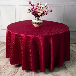 Table Cloth Red Fine Stitching Round Cover For Polished And Neat Setting Tablecloth