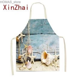 Aprons Apron Summer Hawaii Seaside Baking Accessories Cloth Boho Cooking Accessories Apron Kitchen Aprons for Women Delantal Y240401