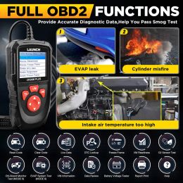 LAUNCH CR3008 PLUS Full OBD2 Scanner Diagnostic Tools Car OBD OBD2 Automotive Scanner Check Engine Battery Free Update Online