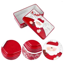 Storage Bottles Box Biscuit Elder Dining Table Decor Christmas Tin Containers Tinplate Case