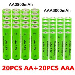AA + AAA rechargeable AA 1.5V 3800mAh/1.5V AAA 3000mah Alkaline battery flashlight toys watch MP3 player replace Ni-Mh battery