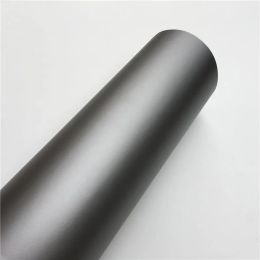 Gunmetal Matte Dark Grey Vinyl Film Car Wrapping Vehicle Wraps Foil Sheet Car Decal Bubble Free Bike Console Computer Cover