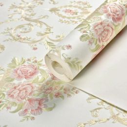 Rolls 3d Floral Wallpaper for Bedroom Walls Yellow Pink Blue Self Adhesive Wall Papers Home Decor Living Room Wedding Room Decor