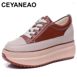 Dress Shoes Women Breathable Mesh Platform Shallow Female Sneakers Bottom Lace Up Casual Fashion Non Slip Summer Sports