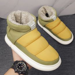 Waterproof Men Ankle Snow Boots Winter Plush Snow Shoes Family Boots 30-45 Men Women Outdoor Fur Boots High Top Sneakers