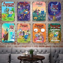 Jars Adventure Time Tv Shows Decor Poster Vintage Tin Sign Metal Sign Decorative Plaque for Pub Bar Man Cave Club Wall Decoration