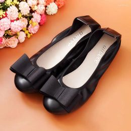 Casual Shoes Women Sli-on Flats Woman Genuine Leather Loafers Female Moccasins Slip On Ballet Women's Plus Size 41 42 43