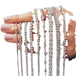 20 gioielli scintillanti stile sterling Sier multi forma topazio bianco pietre preziose con diamanti CZ braccialetto da sposa per donna regalo per l'amante