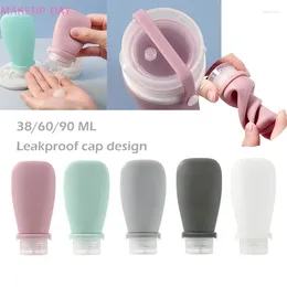 Storage Bottles 30/60/90ml Silicone Travel Bottle Leakproof Squeezable Refillable Container Cosmetic Tube For Lotion Shampoo Soap Liquid