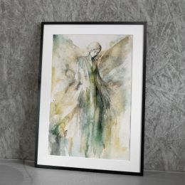 Abstract Angel Watercolor Poster Religious Wall Art Christmas Guardian Angels Canvas Painting for Living Room Home Decor Mural