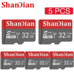 SHANDIAN 5 PCS LOT 100% Original Memory Card 128GB 64GB 32GB 8GB A1 TF SD Card Class 10 UHS-1 Flash Card for Monitoring Phone/PC
