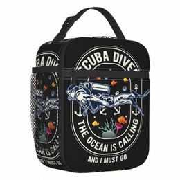 scuba Diving Insulated Lunch Bags for Women Adventure Ocean Dive Diver Portable Cooler Thermal Bento Box Work School Travel 28na#