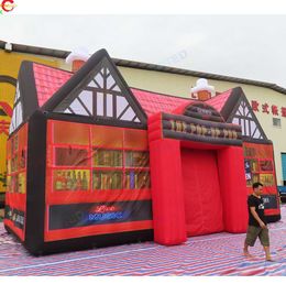 Free Ship Outdoor Activities red 10x6x6mH (33x20x20ftH) portable inflatable irish pub tent carnival party rental lawn ebent tent with blower