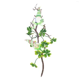 Decorative Flowers St Patricks Day Stakes Cuttings Artificial Arrangement DIY Decor