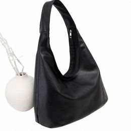 ladies Stylish Shoulder Bag PU Leather Soft Underarm Bag Women's Solid Colour Casual Hobo Bag Large Capacity Fi Tote Handbag R0RO#