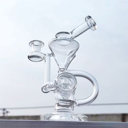 2024 Clear Neo Fab 9 Inch Glass Bongs Water Pipe Bong Tobacco Smoking Tube 14MM Bowl Dab Rig Recycler Bubbler Pipes