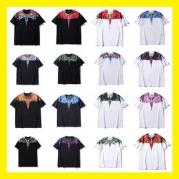 Summer Fashion Brand Mb Marcelo Short Sleeve Marcelo Classic Phantom Wing T-shirt Colour Feather Lightning Blade Couple Half T-shirtDCEC