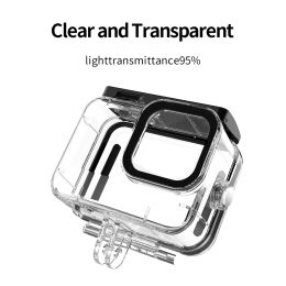 TELESIN 45M Waterproof Housing Case for Gopro Hero 12 11 10 9 Diving Protective Underwater Cover Lens Philtre Set Accessories