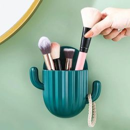 Storage Boxes Bathroom Wall Mounted Toothbrush Box Comb Beauty Brush Holder Punching Free Remote Control Phone With Hooks