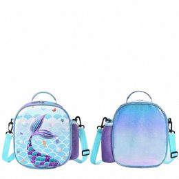 3d Mermaid Lunch Bag for Girls Insulated Lunch Box with For Kids Picnic Travel Breakfast Food School Handheld Bag T93E#