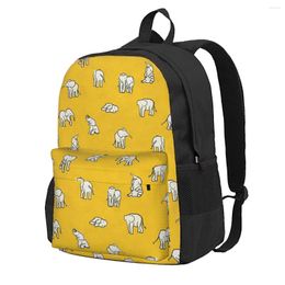 Storage Bags Backpack Elephant Cute Casual Printed School Book Shoulder Travel Laptop Bag For Womens Mens