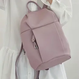 School Bags Unique Mochilas Mujer Portable Travel Backpack Korean Casual Genuine Leather Bolsas Feminina 2024 Large Capacity Bolsos