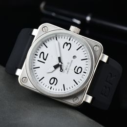 mens watch designer Rubber Strap Band Quartz Bell Multifunction Business Stainless Steel Case day just Ross Square Watchs mechanical watches high quality menwatch