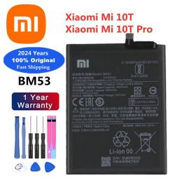 2024 Years Xiao mi Original Battery BM53 For Xiaomi 10T / 10T Pro Mi 10T 10TPro 5000mAh Replacement Phone Battery + Tools