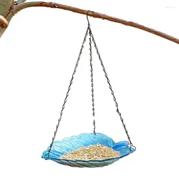 Other Bird Supplies Hangable Feeder With S-shaped Hook Wild Food Plate Leaf Shape Bath Glass Bowl