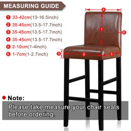 Short Back Size Waterproof Bar Chair Cover Chair Protector Seat Cover Slipcover For Hotel Banquet Wedding Party Dining Room