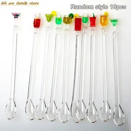 Tea Scoops 10PCS Cute Cocktail Drink Mixer Bar Coffee Stirrer Household Long Handle Acrylic Milk Bartender 23cm