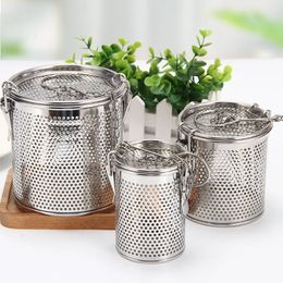 Reusable Stainless Steel Strainers With Chain Hook Fine Mesh Tea Strainer For Brew Tea Spices Seasonings Kitchen Tools 240326