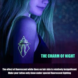 15ml/Bottle Fluorescent Tattoo Ink DIY Luminous Purple Light Tattoo Pigment Permanent Makeup for Body Painting