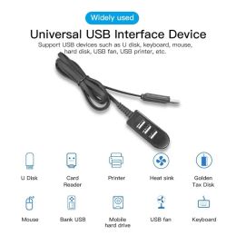 Newest Hub USB Multi 2.0 Hub USB Splitter Power Adapter High Speed 3 Port All In One For PC Windows Computer Accessories