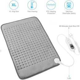 XL King Size 30*60CM 220V-240V Extra Large Electric Heating Pad for Period Cramps Lower Back Pain Relief Heat Therapy EU Plug