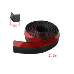 Upgrade 2.5M Car Front Lip Bumper Anti-Collision Rubber Strip Side Skirt Spoiler Rubber Anti-Scratch Protection Strip Sticker Universal