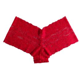 Women's Sexy Lingerie See Through Full Lace Floral Briefs Hollow Out Boyshorts High Rise Breathable Knickers Underwear Panties