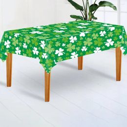 Table Cloth Irish Day Tablecloth Decor Lucky Leaf Clovers Pe St Patrick's Party Supplies