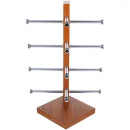 Decorative Plates Wood Display Stand Glasses Wooden Eyeglasses Riser Holder Sunglasses Desktop Organizer Rack