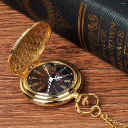 Table Clocks Retro Fashion Roman Smooth Pocket Watch Two Faceted Personality Large Quartz Friend Gifts