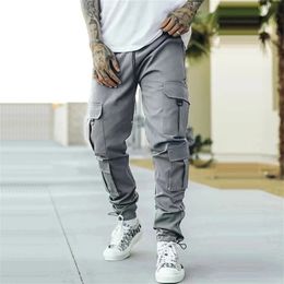 Autumn Men Cargo Pants Joggers Sweatpants Casual Male Sportswear Hip Hop Harem Pants Slim Fit Trousers 240325