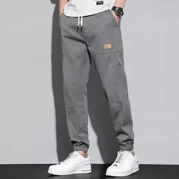 Men's Pants Summer Men Brand High Quality Thin Drawstring Jogging Sports Cosy Korean Grey Solid Colour Stretch Loose Casual Trouser