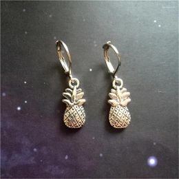 Dangle Earrings Pineapple Leverback Clip Fruit Gothic Jewellery Ear Puncture