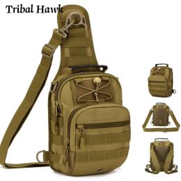 Bags Tactical Shoulder Bag Military Molle Camo Sling Backpack Army Men Fishing Camping Hunting Hiking Waterproof Nylon Chest Bag