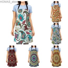 Aprons Mandala Aesthetic Women kitchen apron original Children Waterproof girl custom man waiter work apron oil proof vintage Persia Y2404013X0Q