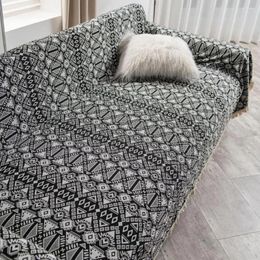 Chair Covers Modern Sofa Decoration Vintage Farmhouse L Shape Couch Slipcover With Exquisite Pattern Soft Wear Resistant For Universal