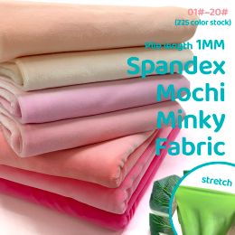 Fabric 1mm Pile Mochi Minky Fabric 95% Polyester 5% Spandex Textile Fabric Stretch Four Side Super Soft Plush Fabric For Diy Sewing Toy