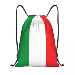 Shopping Bags Italy Flag Drawstring Bag Men Women Foldable Sports Gym Sackpack Italian Pride Storage Backpacks