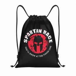spartan Race Sparta Spirit Drawstring Backpack Women Men Sport Gym Sackpack Portable Shop Bag Sack O0vq#